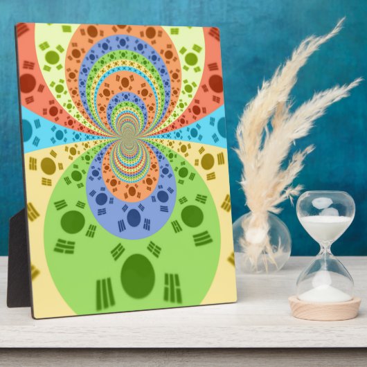 Zuid-Koreaanse vlag geïnspireerde Abstracte kunstp Fotoplaat (Zijkant)