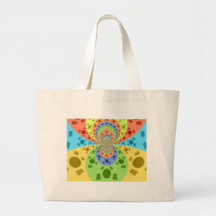 Zuid-Koreaanse Vlag Geïnspireerde Abstracte Kunstp Grote Tote Bag