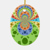 Zuid-Koreaanse vlag geïnspireerde Abstracte kunstp Keramisch Ornament (Voorkant)