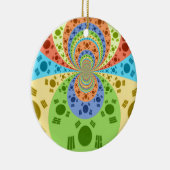 Zuid-Koreaanse vlag geïnspireerde Abstracte kunstp Keramisch Ornament (Rechts)