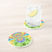 Zuid-Koreaanse vlag geïnspireerde Abstracte kunstp Zandsteen Onderzetter (Zijkant)