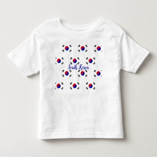 Zuid-Koreaanse vlag gevatterd Kinder Shirts (Voorkant)