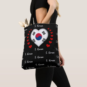 Zuid-Koreaanse vlag, Heart Korean Flag mode/sport Tote Bag