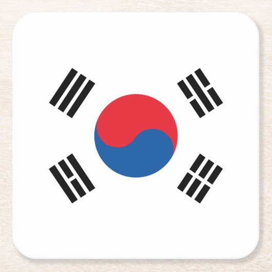 Zuid-Koreaanse vlag Kartonnen Onderzetters (Voorkant)