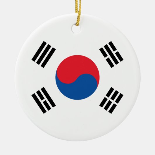 Zuid-Koreaanse vlag Keramisch Ornament (Voorkant)