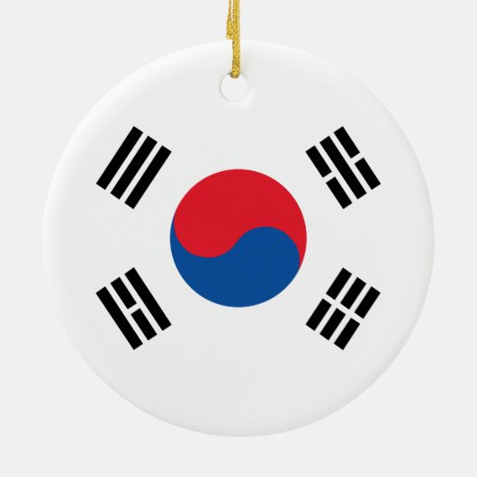 Zuid-Koreaanse vlag Keramisch Ornament (Achterkant)