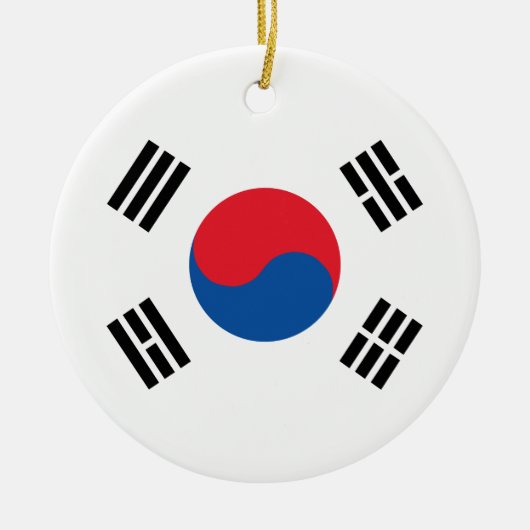 Zuid-Koreaanse vlag Keramisch Ornament (Voorkant)