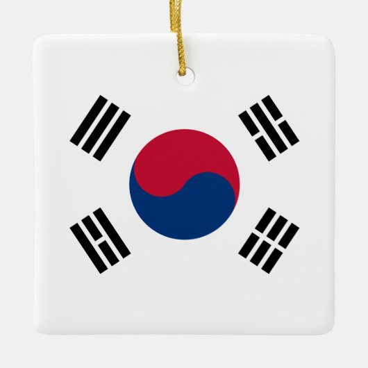 Zuid-Koreaanse vlag Keramisch Ornament (Voorkant)