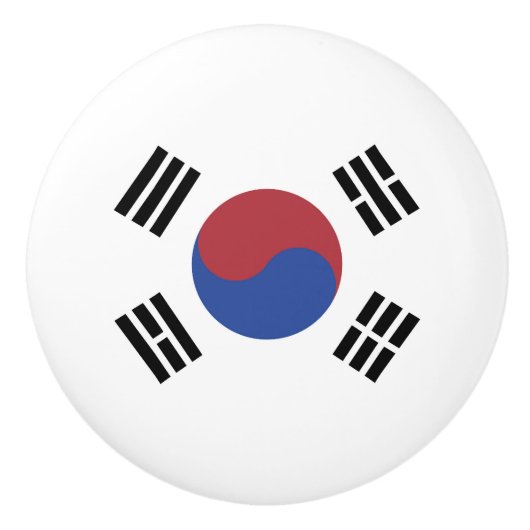 Zuid-Koreaanse vlag Keramische Knop (Voorkant)