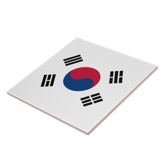 Zuid-Koreaanse vlag Keramische Tegel Tegeltje (Zijkant)