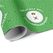 Zuid-Koreaanse vlag kerst engel gepersonaliseerd Cadeaupapier (Rol Hoek)