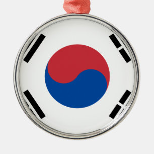 Zuid-Koreaanse vlag - Korea - Taegeukgi - 대 민 국 의  Metalen Ornament