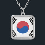 Zuid-Koreaanse vlag - Korea - Taegeukgi - 대 민 국 의  Zilver Vergulden Ketting<br><div class="desc">Zuid-Koreaanse vlag - Korea - Taegekgi - 대 - 기 - 한 zuid - Korea - 의 vlag van Zuid-Korea - Zuid-Korea - vlag van Zuid-Korea,  Zuid-Korea,  Koreaanse vlag,  Koreaanse vlag,  Zuid-korea, zuid-korea, korea, zuid-korea, seoul, goryeo, vlaggen, wereld; venir ,  koreaanse cadeauideeën ,  ik hou van zuid - korea</div>