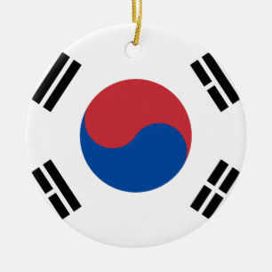 Zuid-Koreaanse vlag - Korea - Taegeukgi - 대 민 Keramisch Ornament