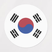 Zuid-Koreaanse vlag Labels (Design 1)