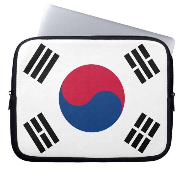 Zuid-Koreaanse vlag Laptop Sleeve (Voorkant)