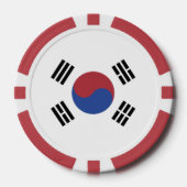 Zuid-Koreaanse vlag Poker Chips (Voorkant)