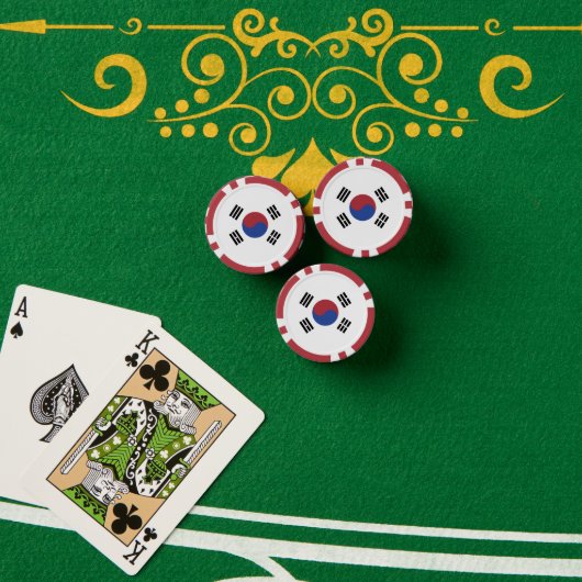 Zuid-Koreaanse vlag Poker Chips (Pokertafel (Stack))