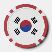 Zuid-Koreaanse vlag Poker Chips (Achterkant)