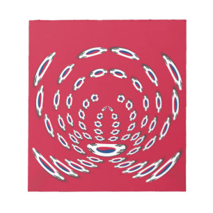 Zuid-Koreaanse vlag Polka Dots: een bloemige twist Notitieblok