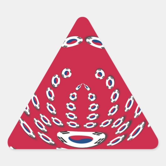Zuid-Koreaanse vlag Polka Dots: een bloemige twist Sticker (Voorkant)