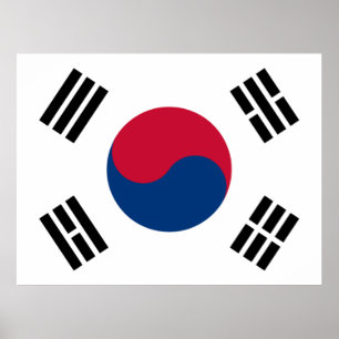 Zuid-Koreaanse vlag Poster
