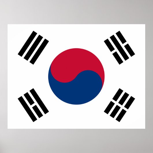 Zuid-Koreaanse vlag Poster (Voorkant)
