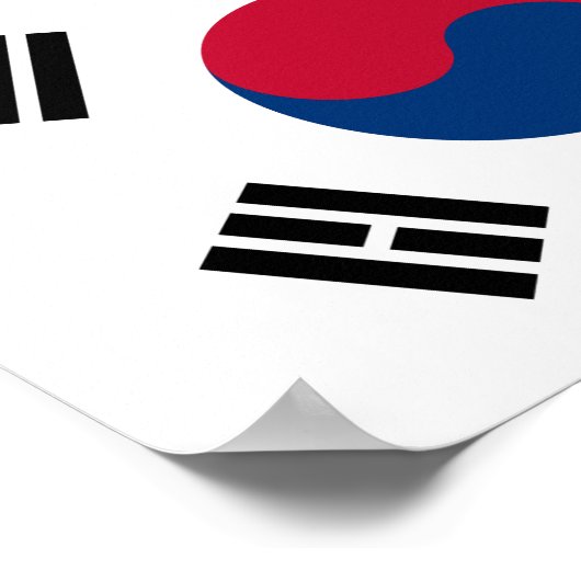Zuid-Koreaanse vlag Poster (Hoek)