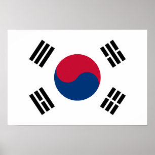 Zuid-Koreaanse vlag Poster