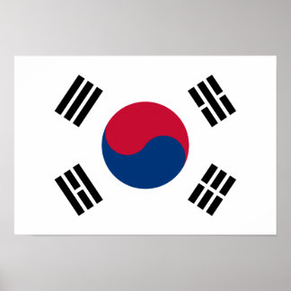 Zuid-Koreaanse vlag Poster