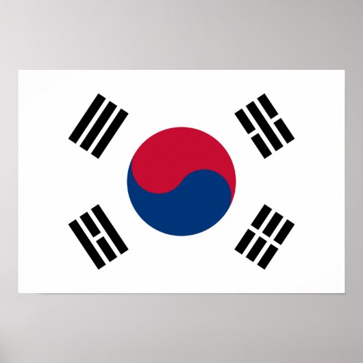 Zuid-Koreaanse vlag Poster (Voorkant)