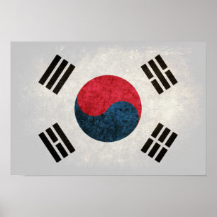 Zuid-Koreaanse vlag Poster