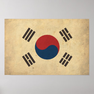 Zuid-Koreaanse vlag Poster
