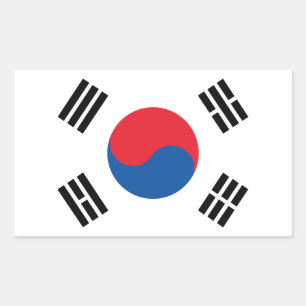 Zuid-Koreaanse vlag Rechthoekige Sticker