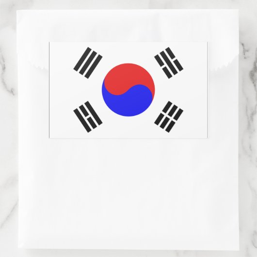 Zuid-Koreaanse vlag Rechthoekige Sticker (Tas)