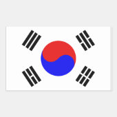 Zuid-Koreaanse vlag Rechthoekige Sticker (Voorkant)