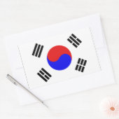 Zuid-Koreaanse vlag Rechthoekige Sticker (Envelop)