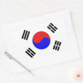 Zuid-Koreaanse vlag Rechthoekige Sticker (Envelop)
