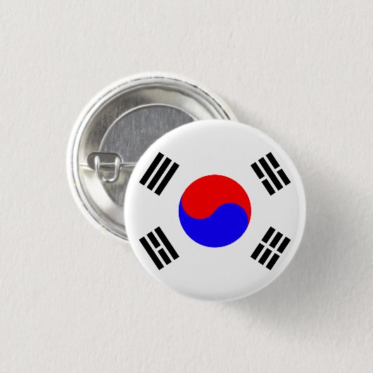 Zuid-Koreaanse vlag Ronde Button 3,2 Cm (Voorkant /achterkant)