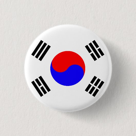Zuid-Koreaanse vlag Ronde Button 3,2 Cm (Voorkant)