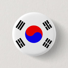 Zuid-Koreaanse vlag Ronde Button 3,2 Cm