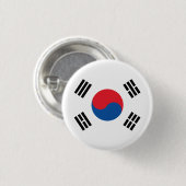 Zuid-Koreaanse vlag Ronde Button 3,2 Cm (Voorkant /achterkant)