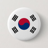 Zuid-Koreaanse vlag Ronde Button 5,7 Cm (Voorkant)