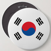 Zuid-Koreaanse vlag Ronde Button 6,0 Cm (Voorkant /achterkant)