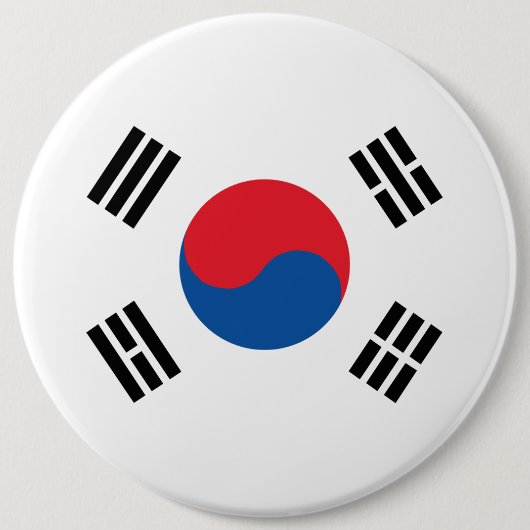Zuid-Koreaanse vlag Ronde Button 6,0 Cm (Voorkant)