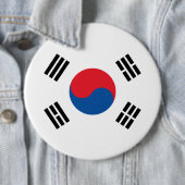 Zuid-Koreaanse vlag Ronde Button 6,0 Cm (In situ)