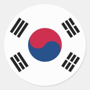Zuid-Koreaanse vlag Ronde Sticker