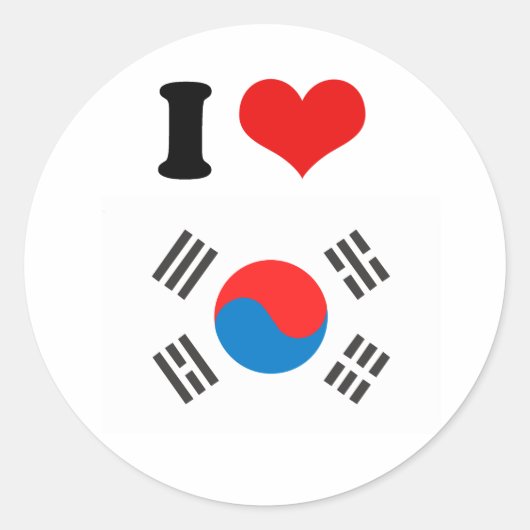 Zuid-Koreaanse vlag Ronde Sticker (Voorkant)