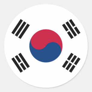 Zuid-Koreaanse vlag Ronde Sticker