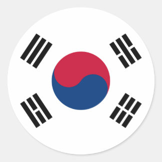 Zuid-Koreaanse vlag Ronde Sticker